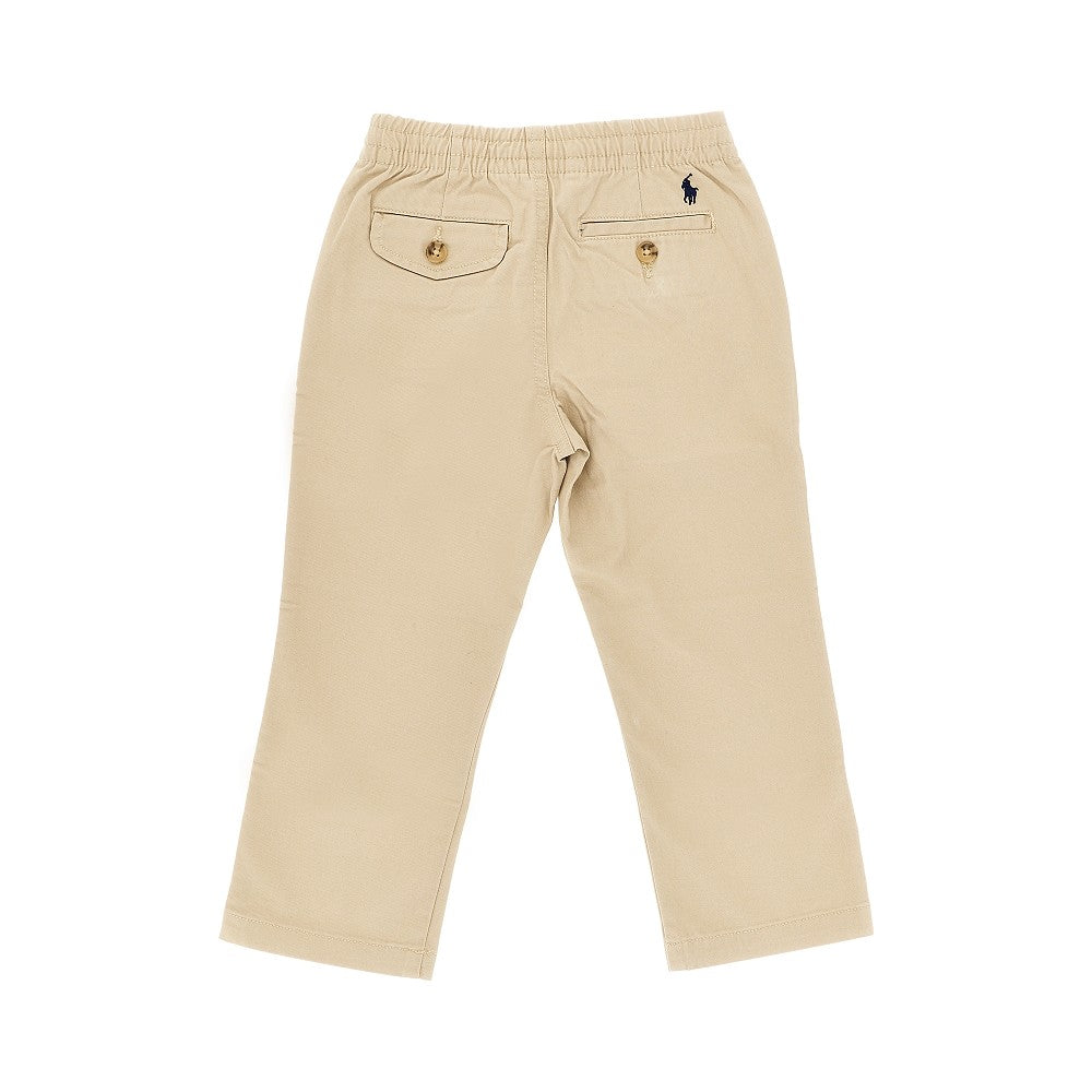 RALPH LAUREN Stretch cotton pants with logo embroidery