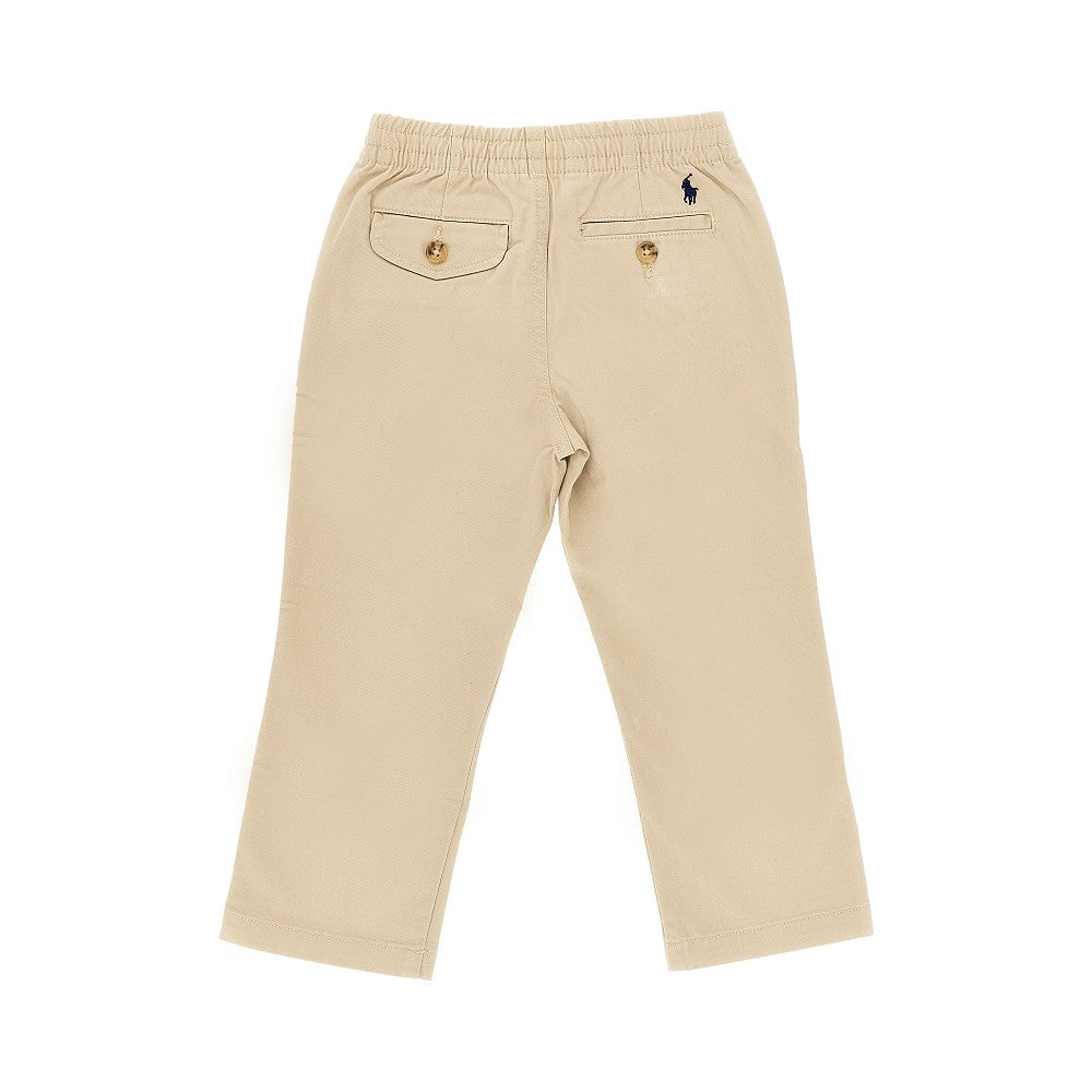 RALPH LAUREN Stretch cotton pants with logo embroidery