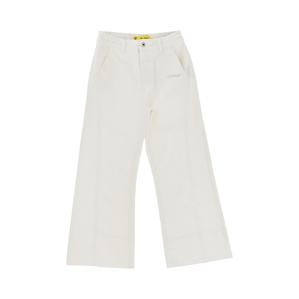 OFF WHITE Diag print flared jeans