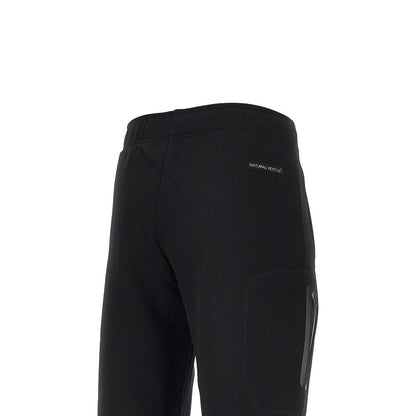 EA7 Cotton-blend pants with logo print