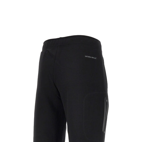 EA7 Cotton-blend pants with logo print