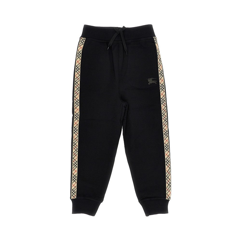BURBERRY Sweatpants with Check trimmings