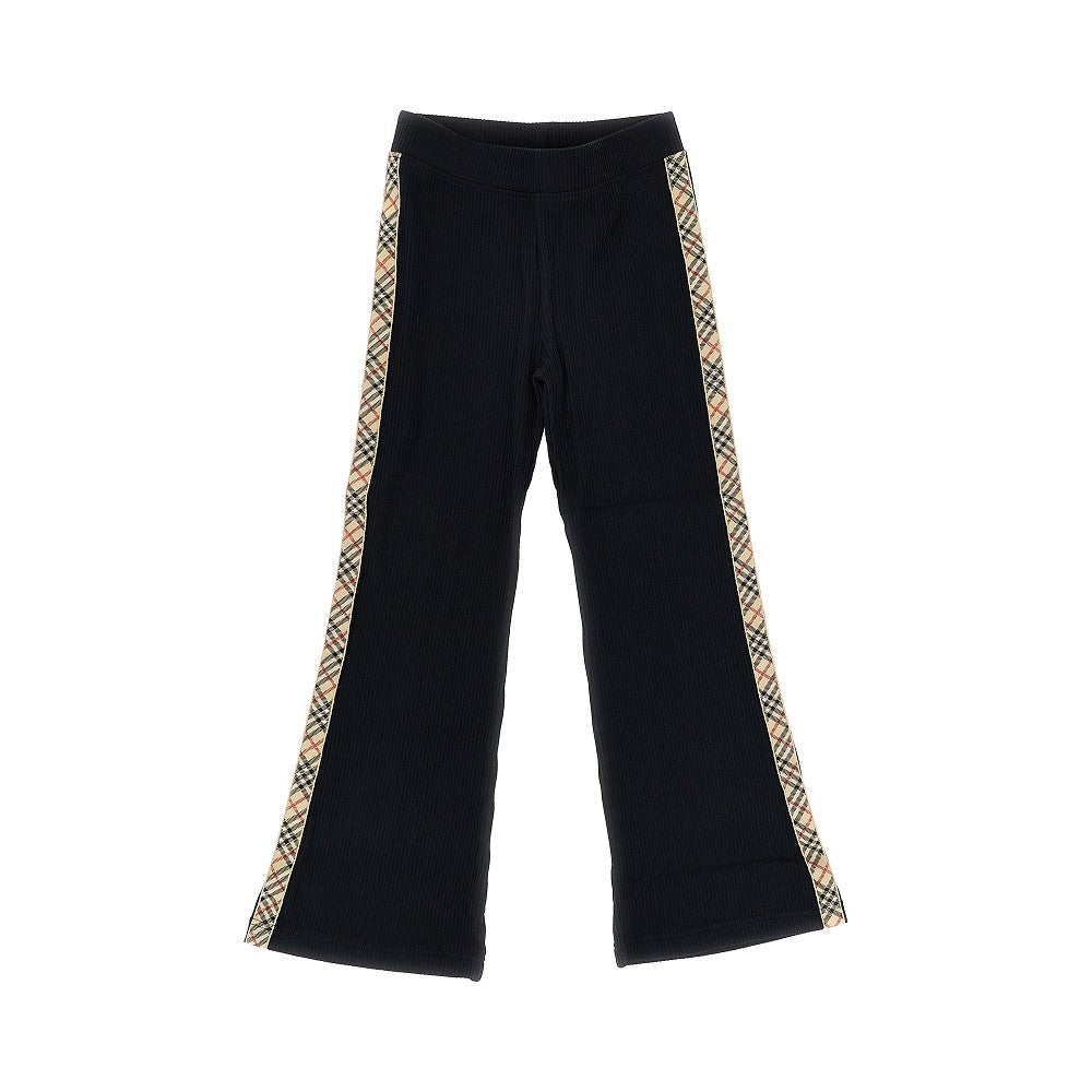 BURBERRY Stretch cotton pants with Check motif