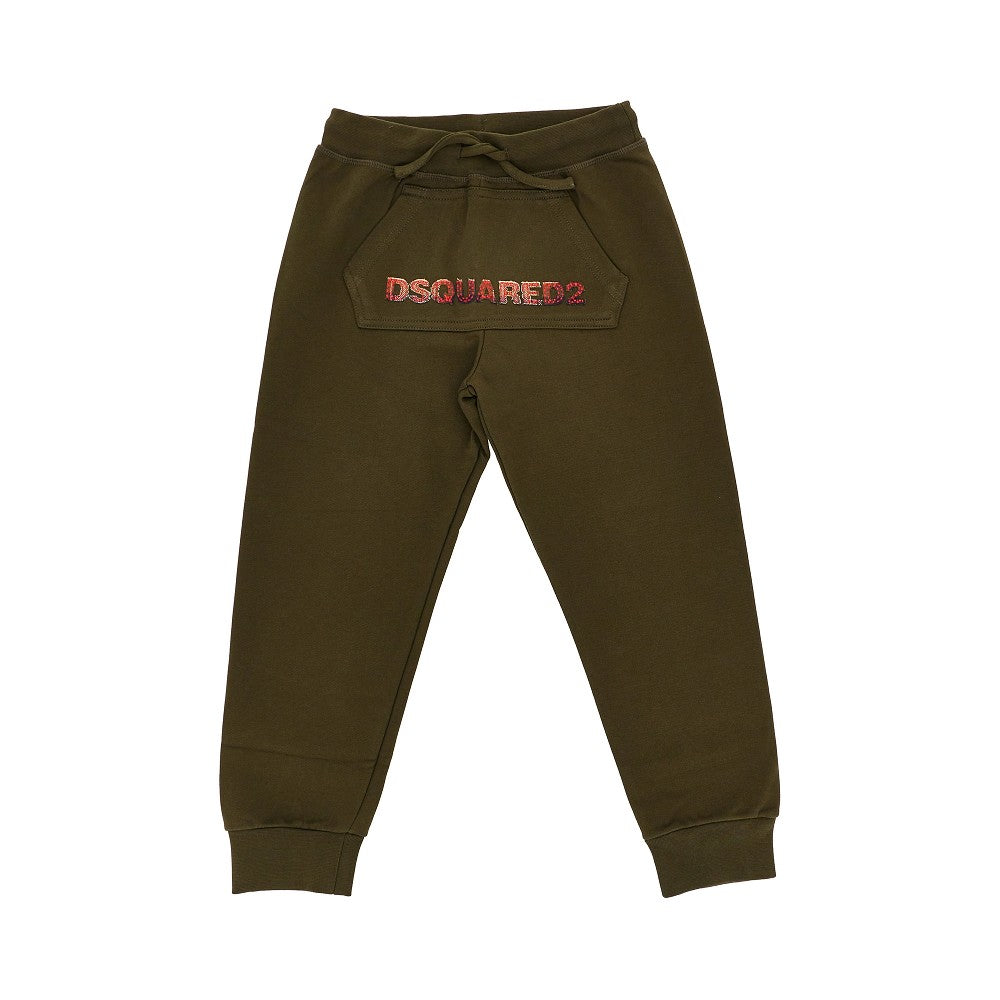 DSQUARED2 Cotton sweatpants with logo embroidery