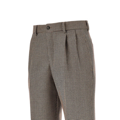 EMPORIO ARMANI Check tweed pants with darts