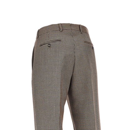 EMPORIO ARMANI Check tweed pants with darts