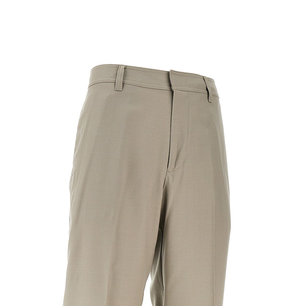 EMPORIO ARMANI Micro-textured light wool pants
