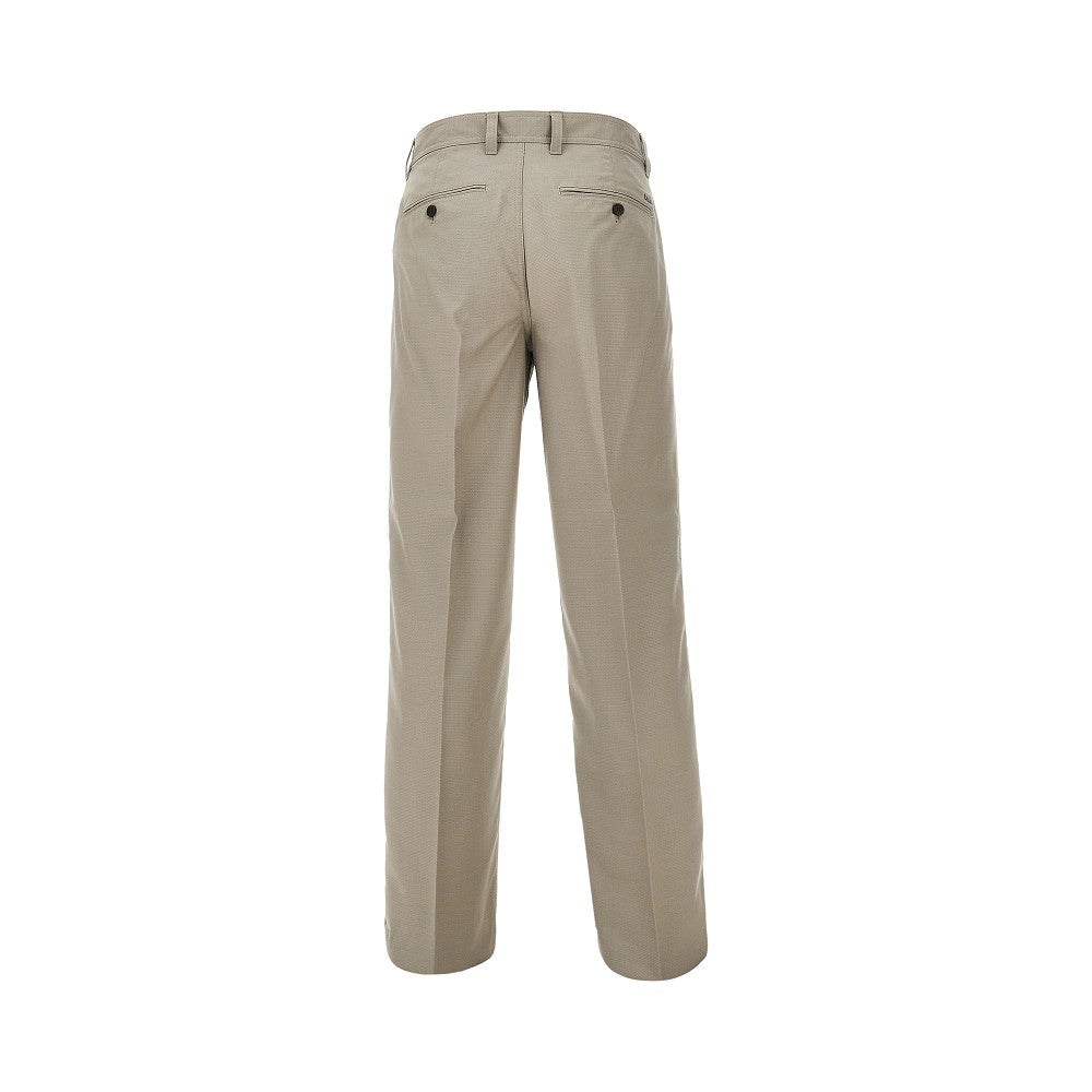 EMPORIO ARMANI Micro-textured light wool pants