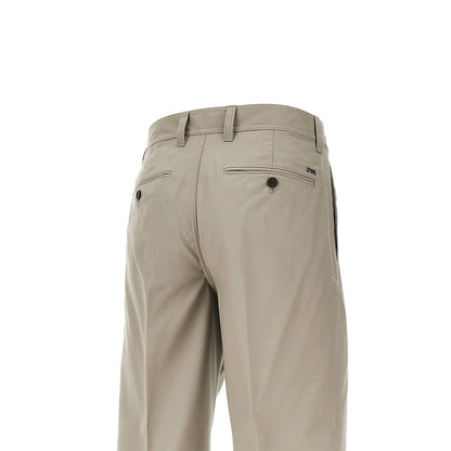 EMPORIO ARMANI Micro-textured light wool pants