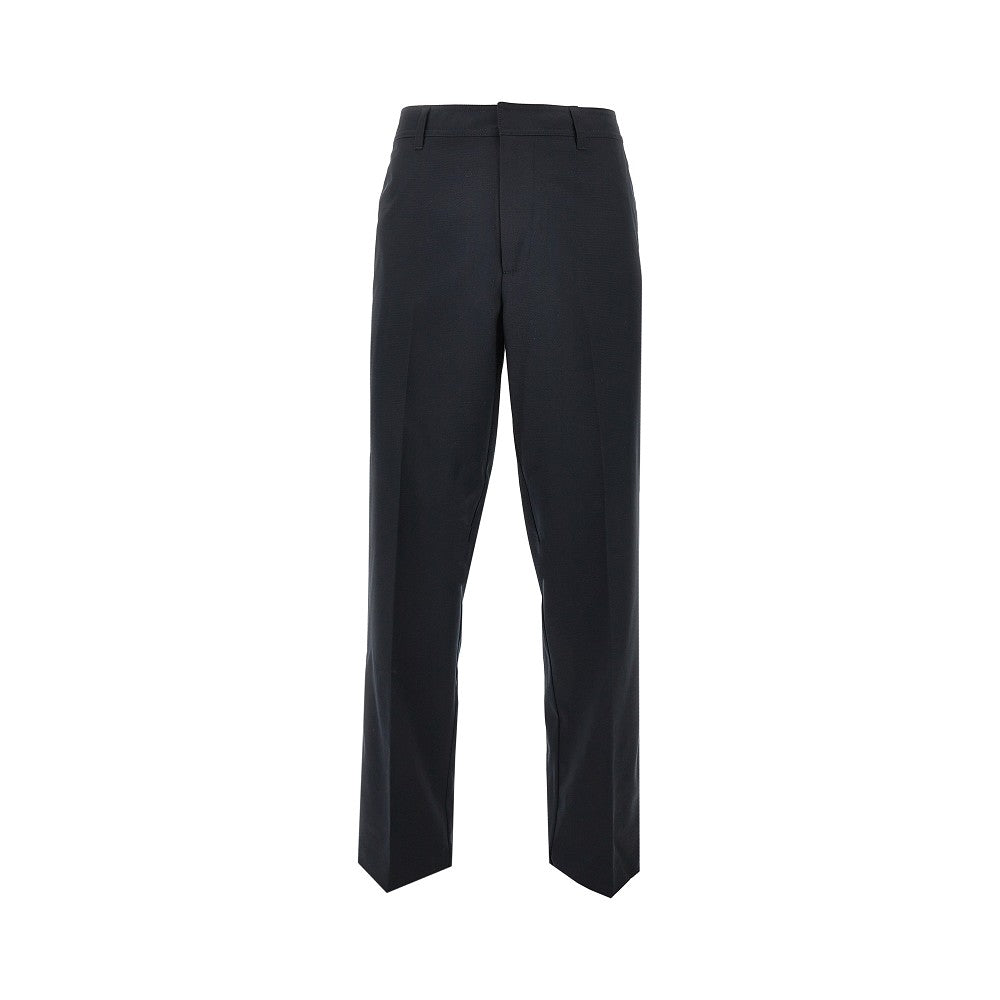 EMPORIO ARMANI Micro-textured light wool pants