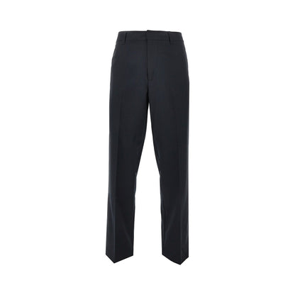 EMPORIO ARMANI Micro-textured light wool pants