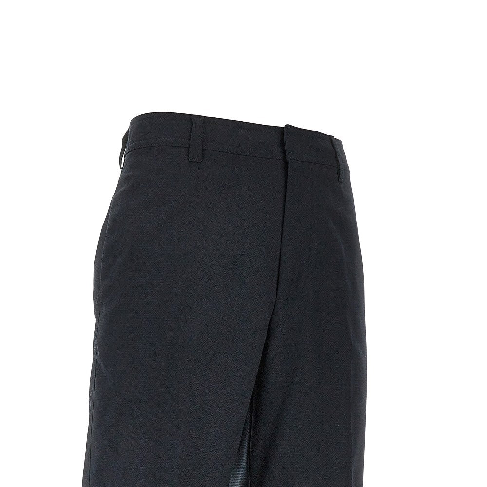 EMPORIO ARMANI Micro-textured light wool pants