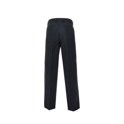 EMPORIO ARMANI Micro-textured light wool pants