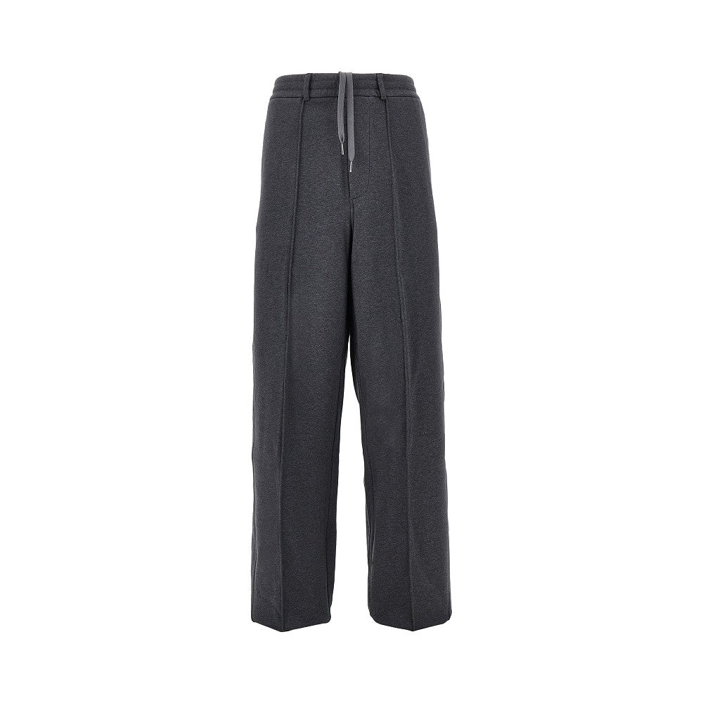 EMPORIO ARMANI French terry straight leg pants
