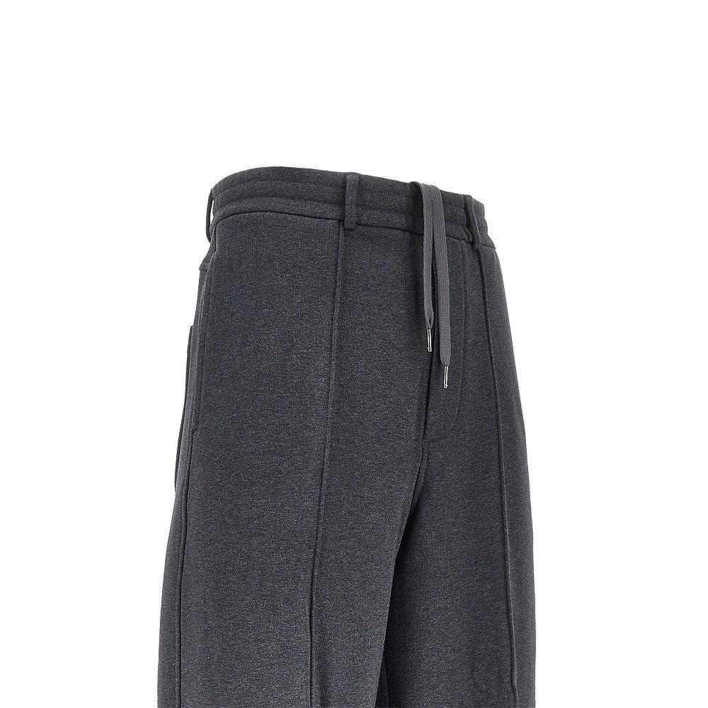EMPORIO ARMANI French terry straight leg pants