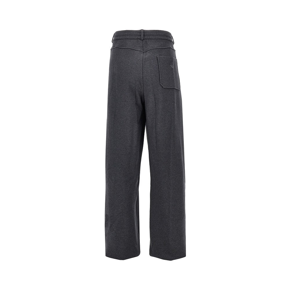 EMPORIO ARMANI French terry straight leg pants