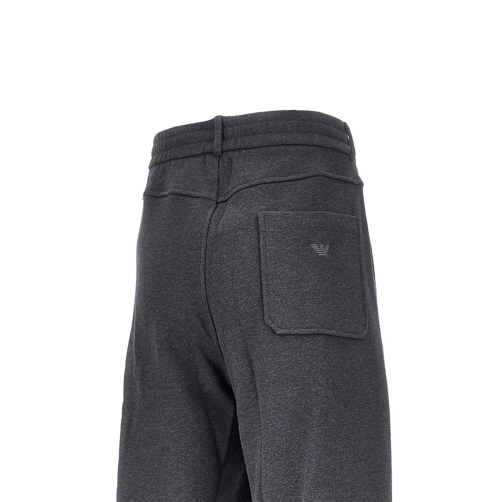 EMPORIO ARMANI French terry straight leg pants