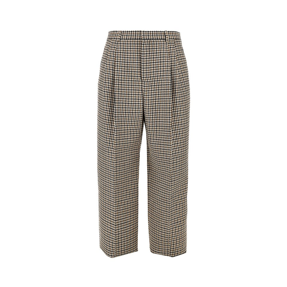 EMPORIO ARMANI Check tweed pleated pants