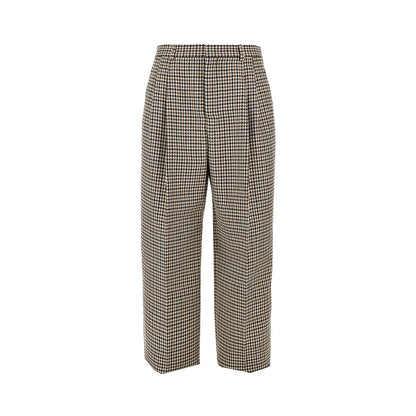 EMPORIO ARMANI Check tweed pleated pants