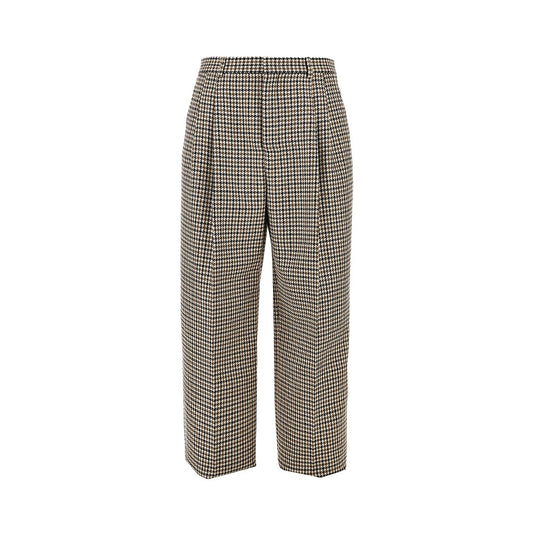 EMPORIO ARMANI Check tweed pleated pants