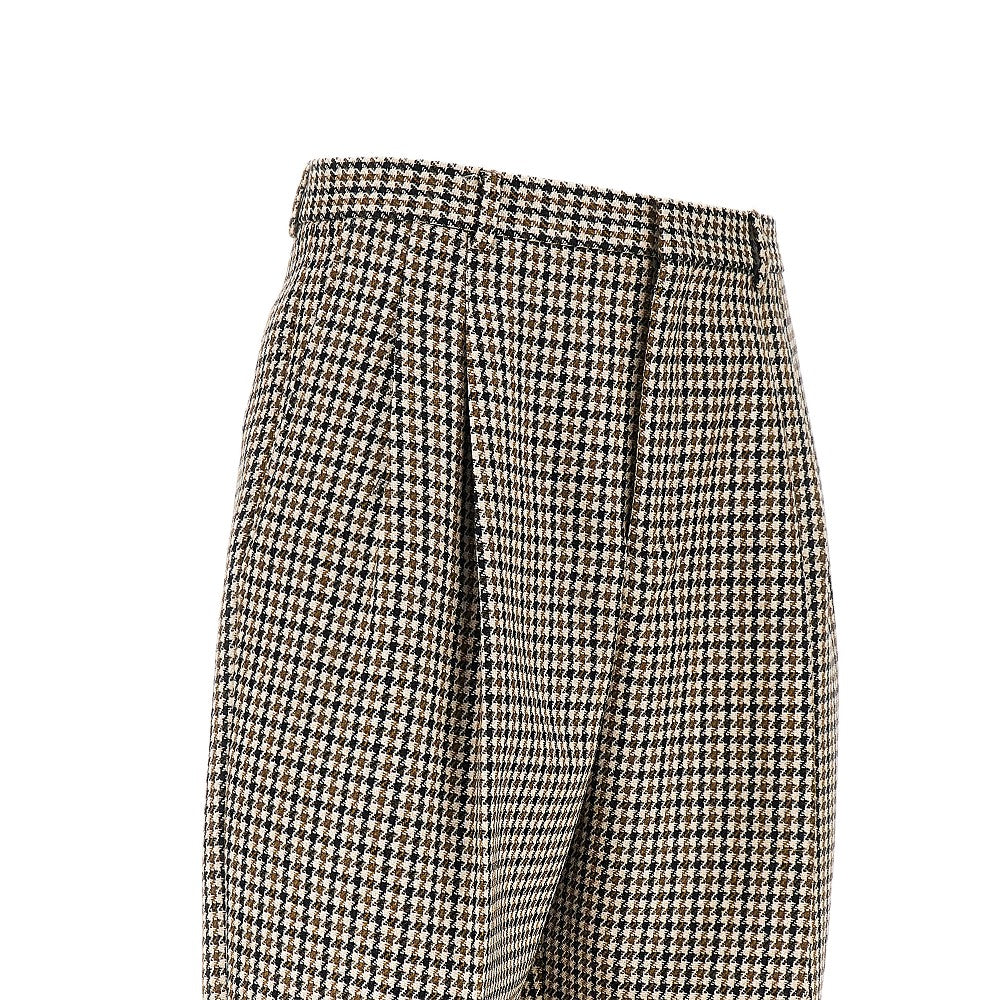 EMPORIO ARMANI Check tweed pleated pants