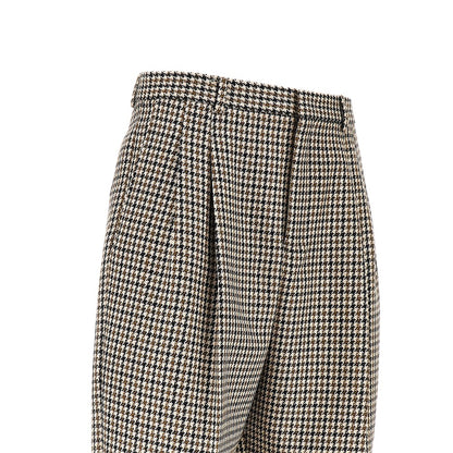 EMPORIO ARMANI Check tweed pleated pants