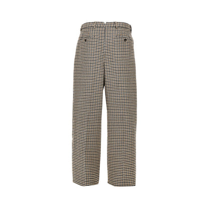 EMPORIO ARMANI Check tweed pleated pants