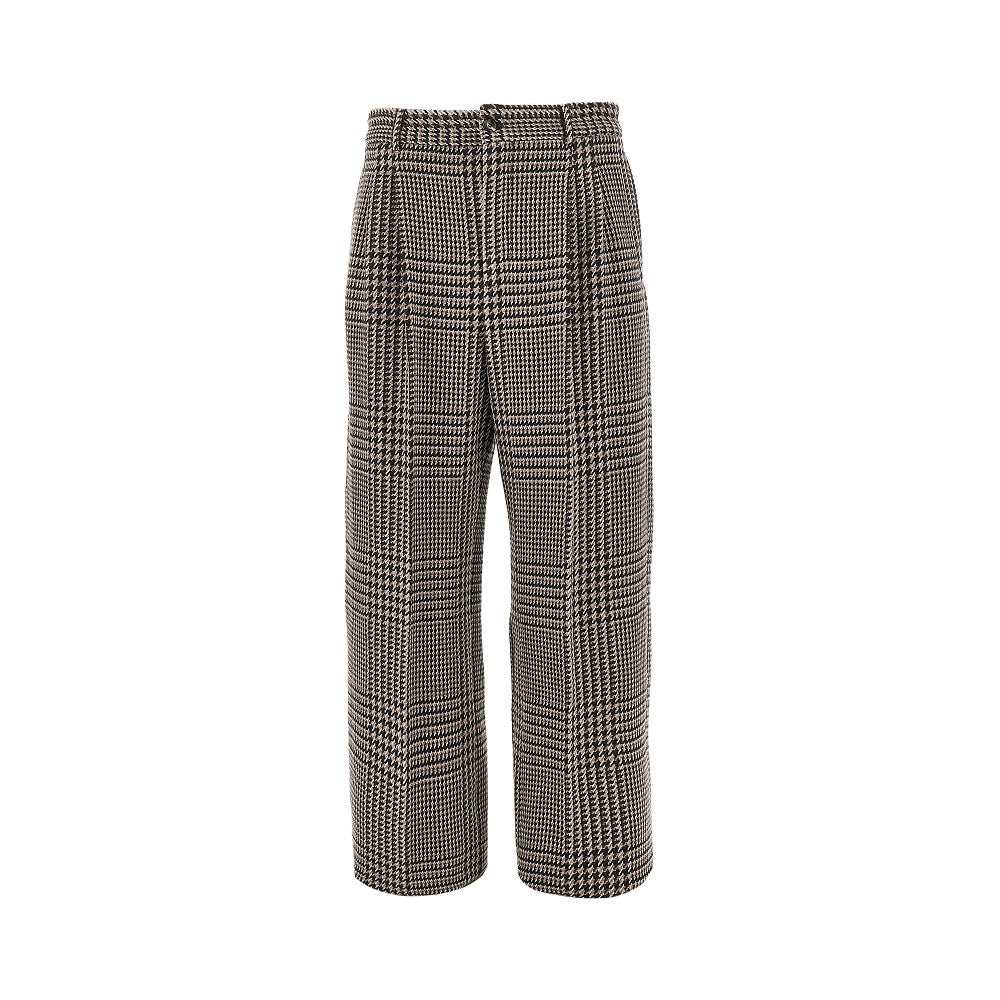 Emporio Armani Houndstooth wool-blend tailored pants