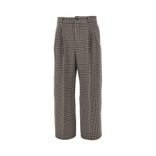 Emporio Armani Houndstooth wool-blend tailored pants