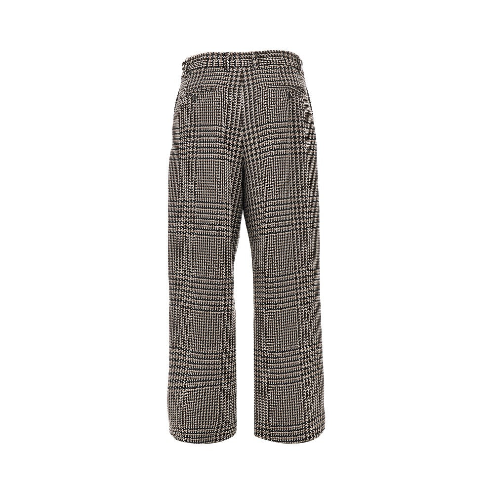 Emporio Armani Houndstooth wool-blend tailored pants