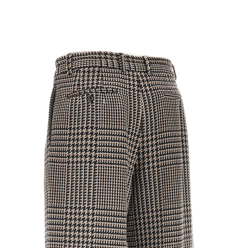 Emporio Armani Houndstooth wool-blend tailored pants