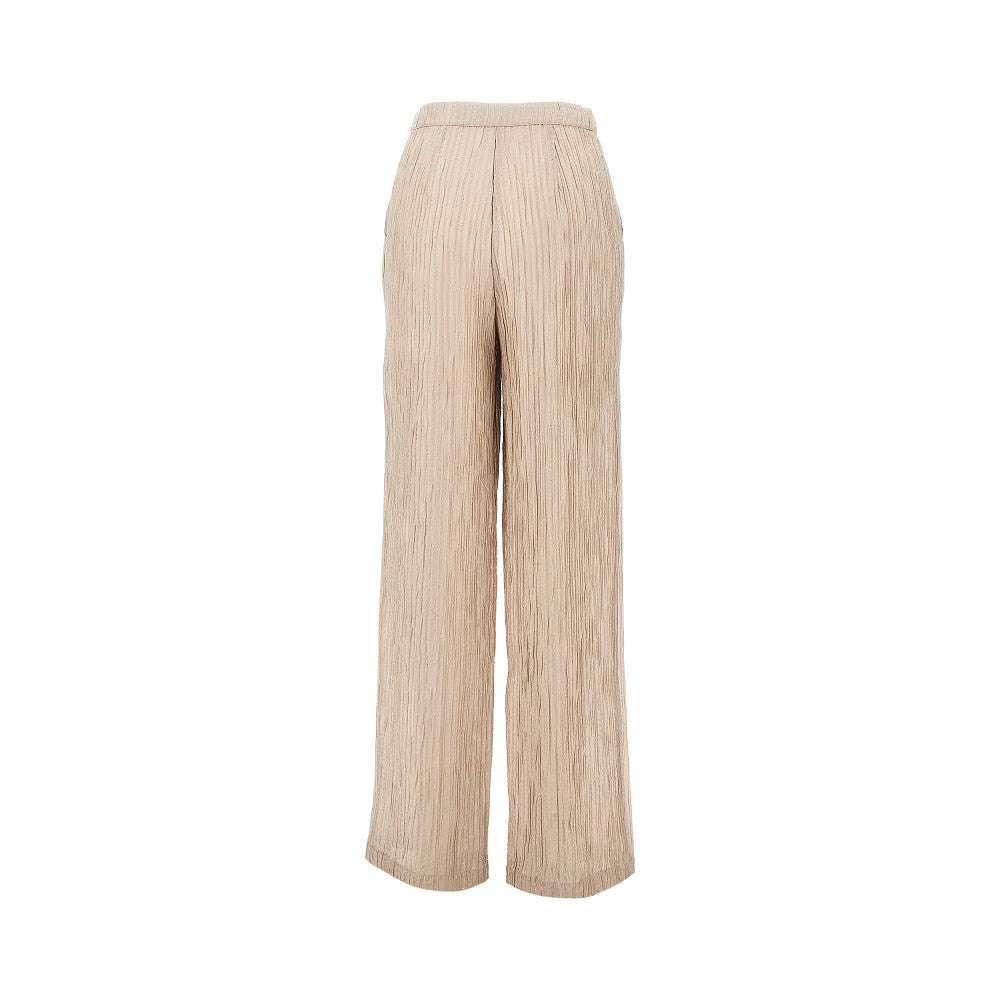 EMPORIO ARMANI Textured lurex taffetà pants