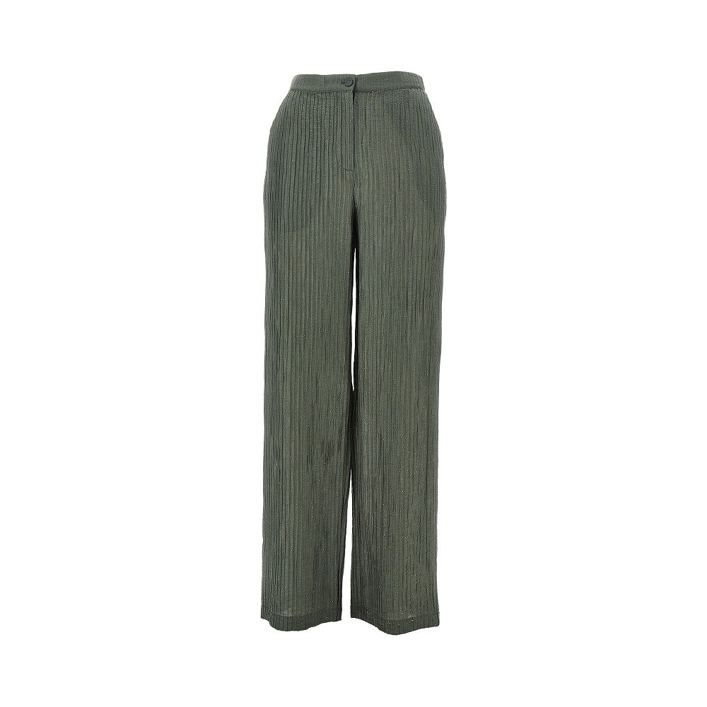 EMPORIO ARMANI Textured lurex taffetà pants