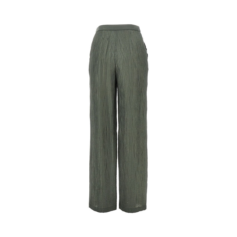 EMPORIO ARMANI Textured lurex taffetà pants