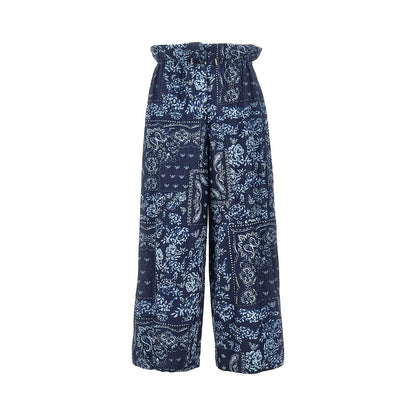 EMPORIO ARMANI Bandana print chambray pants
