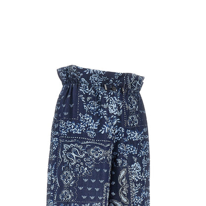EMPORIO ARMANI Bandana print chambray pants