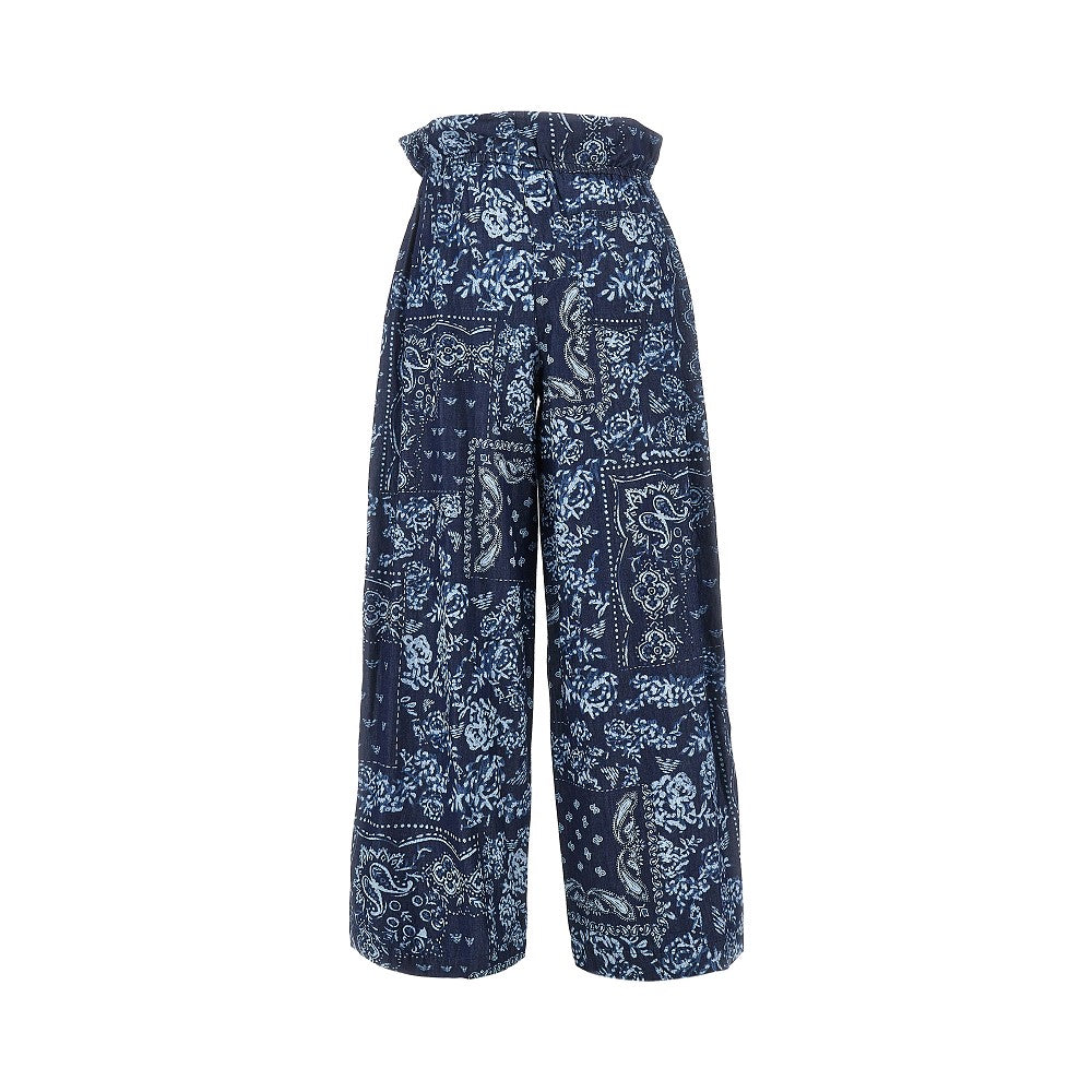 EMPORIO ARMANI Bandana print chambray pants