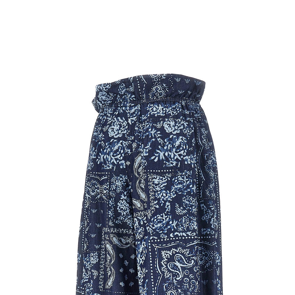 EMPORIO ARMANI Bandana print chambray pants