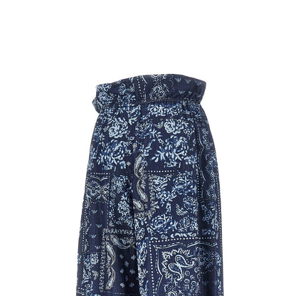 EMPORIO ARMANI Bandana print chambray pants