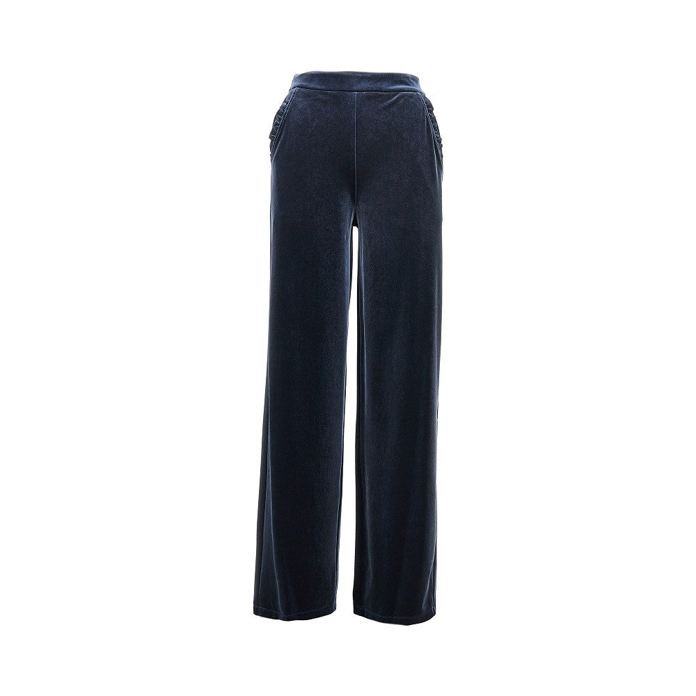EMPORIO ARMANI Wide leg chenille pants