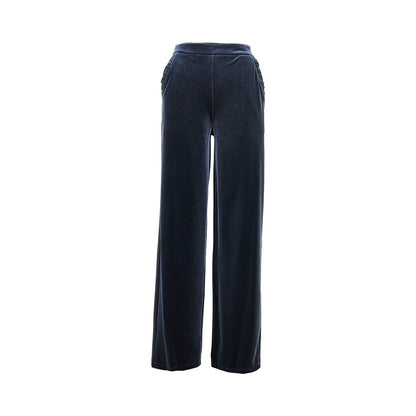 EMPORIO ARMANI Wide leg chenille pants