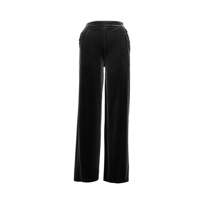 EMPORIO ARMANI Wide leg chenille pants