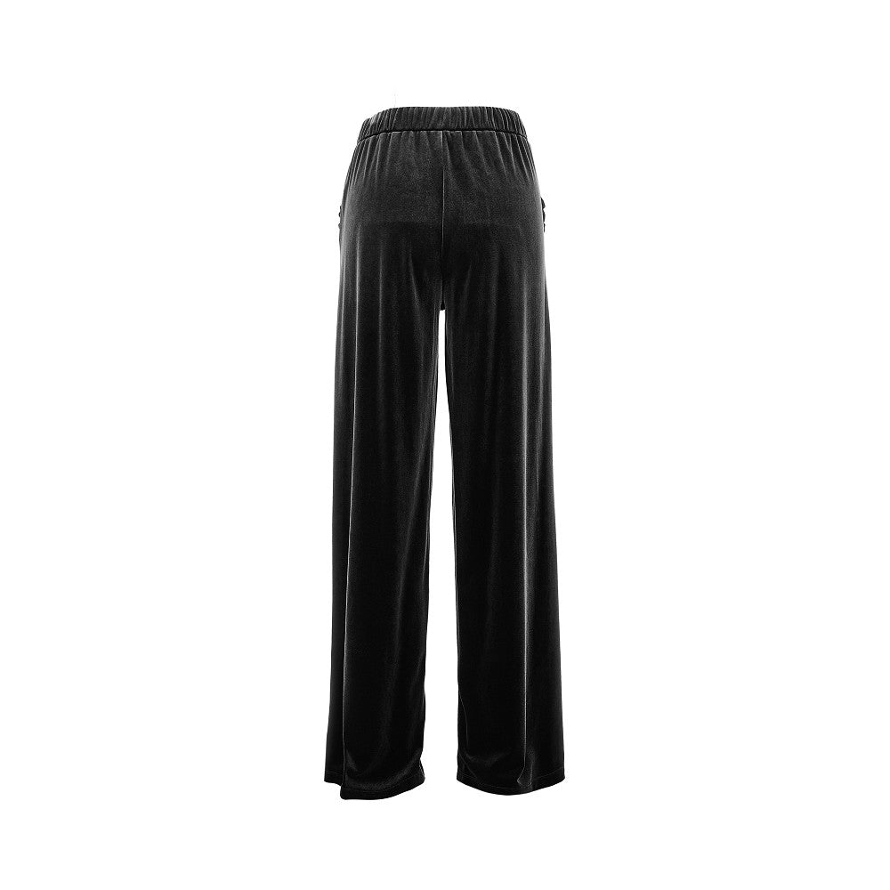 EMPORIO ARMANI Wide leg chenille pants