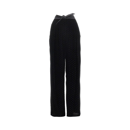 EMPORIO ARMANI Lurex polka-dot velvet pants