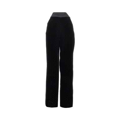 EMPORIO ARMANI Lurex polka-dot velvet pants