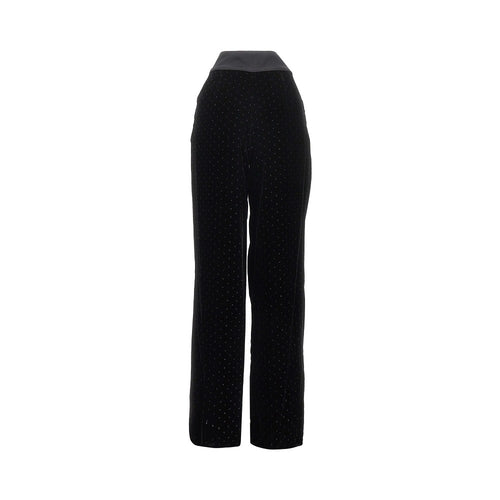 EMPORIO ARMANI Lurex polka-dot velvet pants