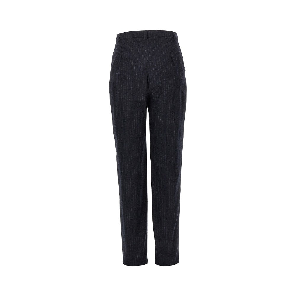 EMPORIO ARMANI Wool-blend pants with pinstriped motif