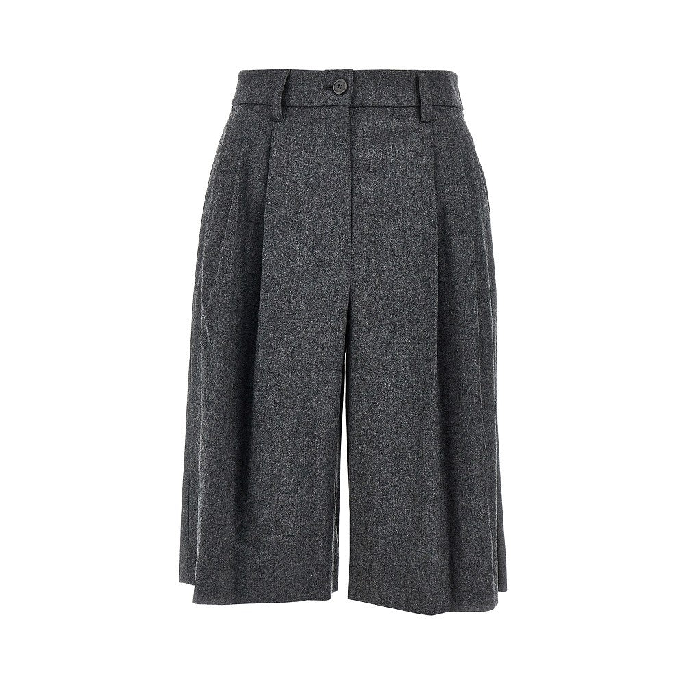 EMPORIO ARMANI Flannel shorts with darts