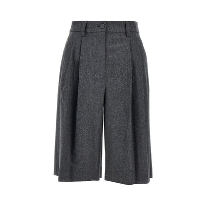 EMPORIO ARMANI Flannel shorts with darts
