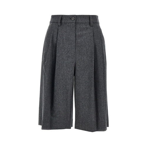 EMPORIO ARMANI Flannel shorts with darts
